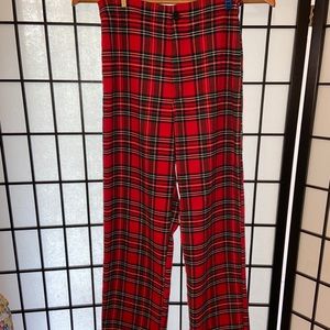 Brandy Melville red plaid pants